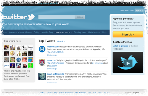 The Twitter.com Front Page